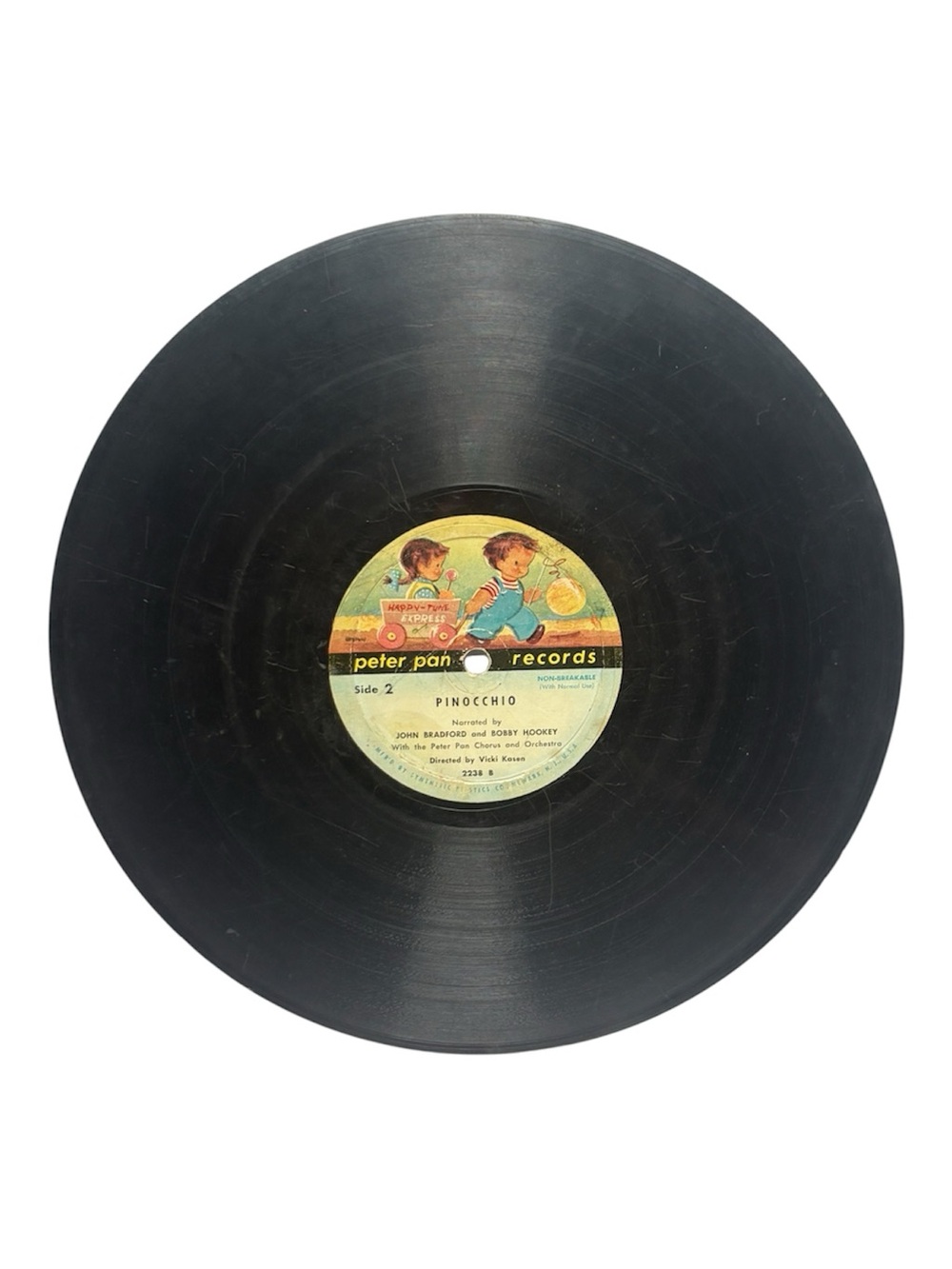 Peter Pan Records Pinocchio Vintage Vinyl Record - Black GY